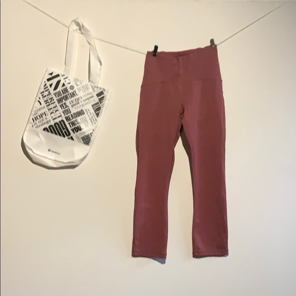 Lululemon Train Times Crops Dusty Rose